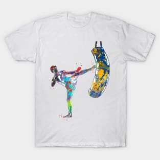 Kickbox Male Martial Artist T-Shirt